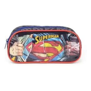 Estojo Simples Escolar Superman Super Homem - Vermelho