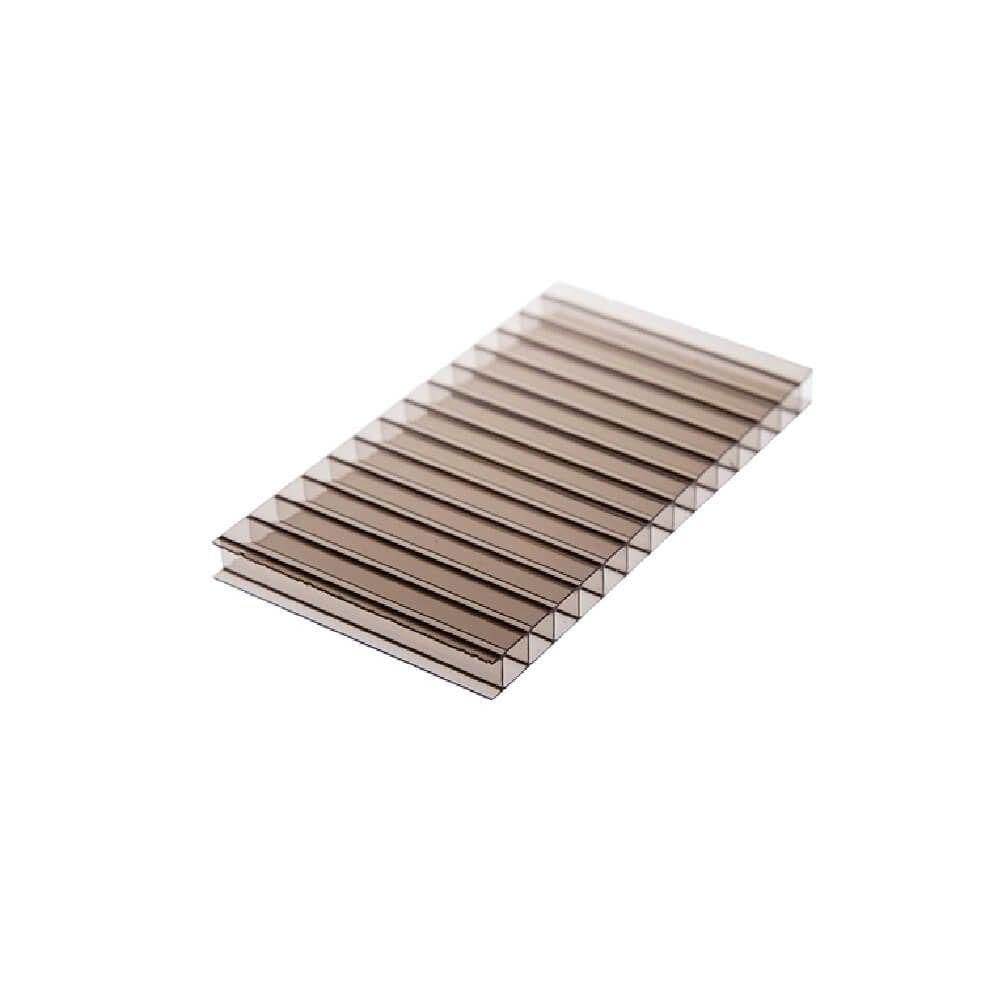 Chapa De Policarbonato Alveolar Bronze 10mm 2,10m X 6,00m