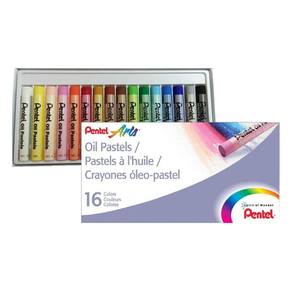 Giz Pastel Oleoso Pentel Com 16 Cores Phn-16