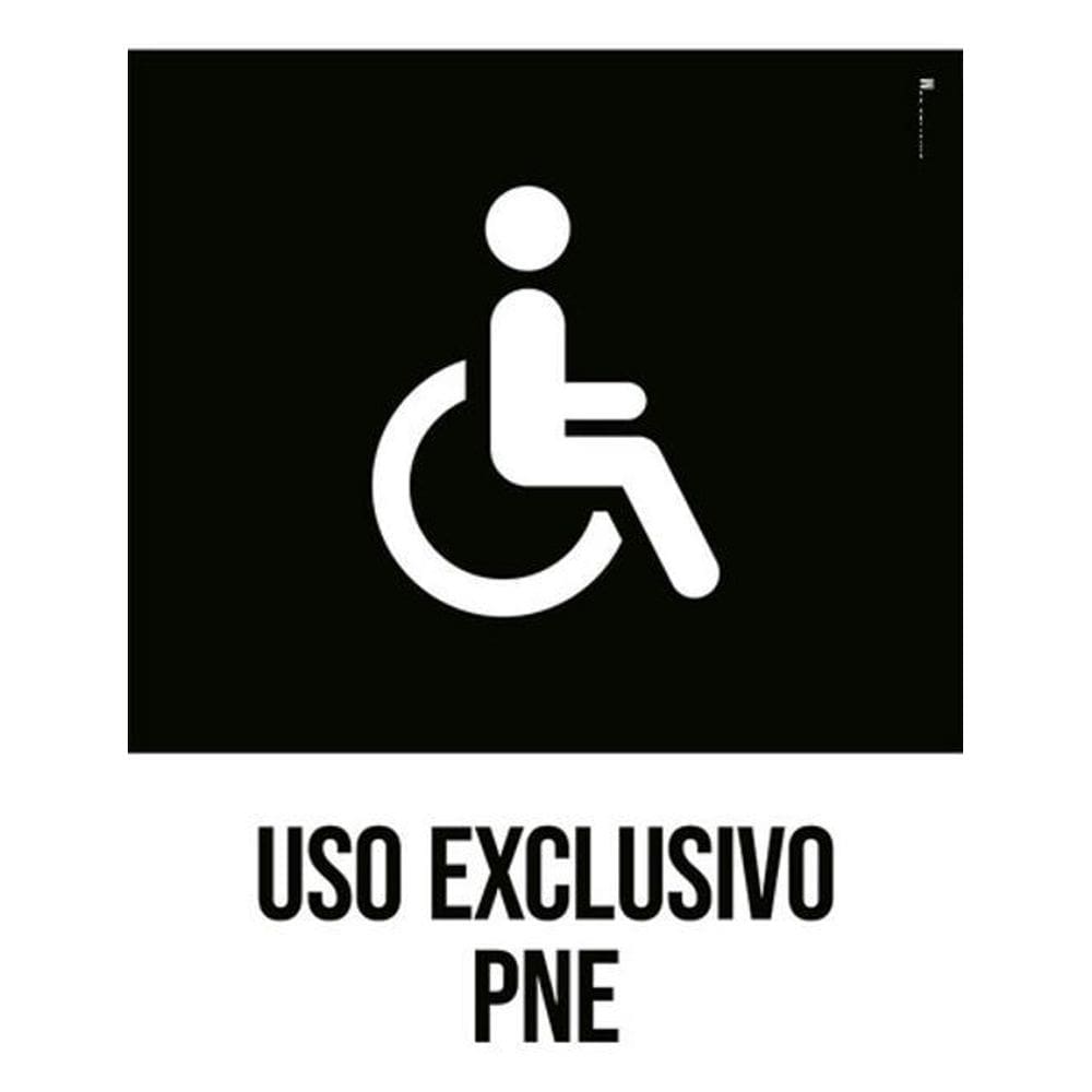 Kit 3 Placas Sinalização - Uso Exclusivo Pne Desenho