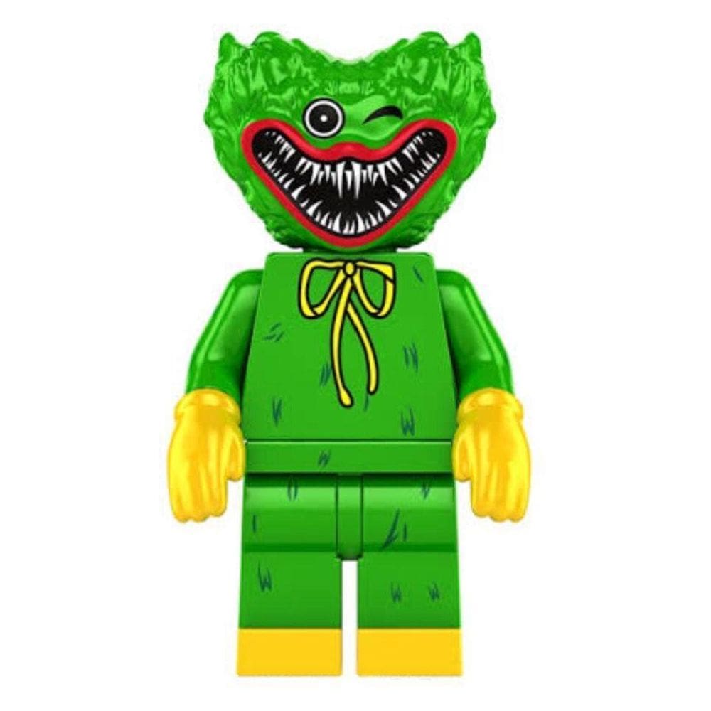 Boneco Blocos De Montar Huggy Wuggy Verde Poppy Playtime