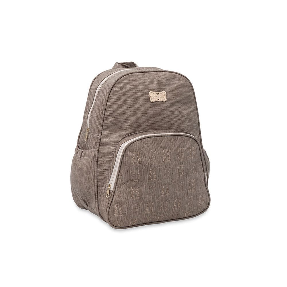 Mochila bebê maternidade caqui