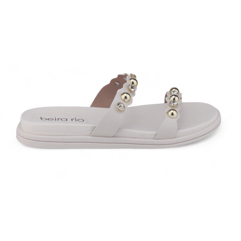 Chinelo Beira Rio 8488.118 Flat papete tiras pedras