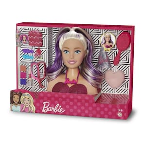 Nova Boneca Barbie Busto Cabelo Com Mecha Para Pentear Pupee