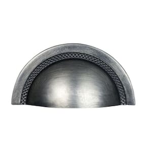 Puxador De Gaveta Sobrepor Zen Concha Shell - Niquel Velho