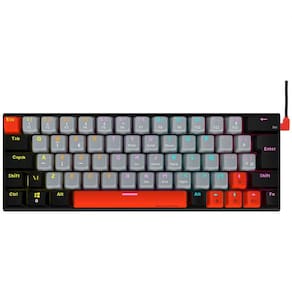 Teclado Gamer Mecanico Pcyes Kuromori 60% - Switch Red - Led Rainbow - Ptkm60rd
