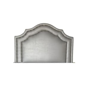 Cabeceira Estofada Solteiro Com Dupla Tacha Cinza 90 X 60
