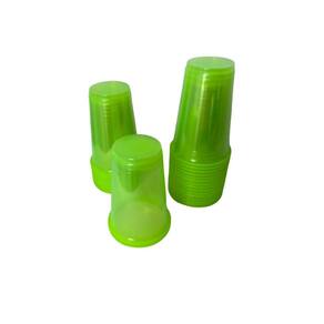 Copo Plástico 300Ml Biodegradável Crystal Neon Verde 25Un