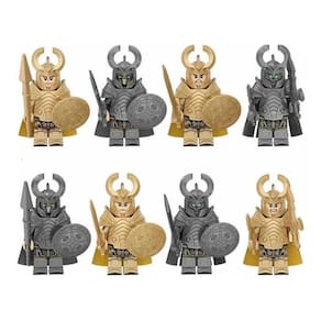 Bonecos Blocos De Montar Guerreiros De Asgard Bersekers Thor