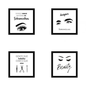 Kit De Quadros Decorativos Mdf Designer De Sobrancelhas 18