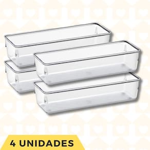 Kit 4 Organizador Porta Objetos Talheres Ferramentas Multiuso