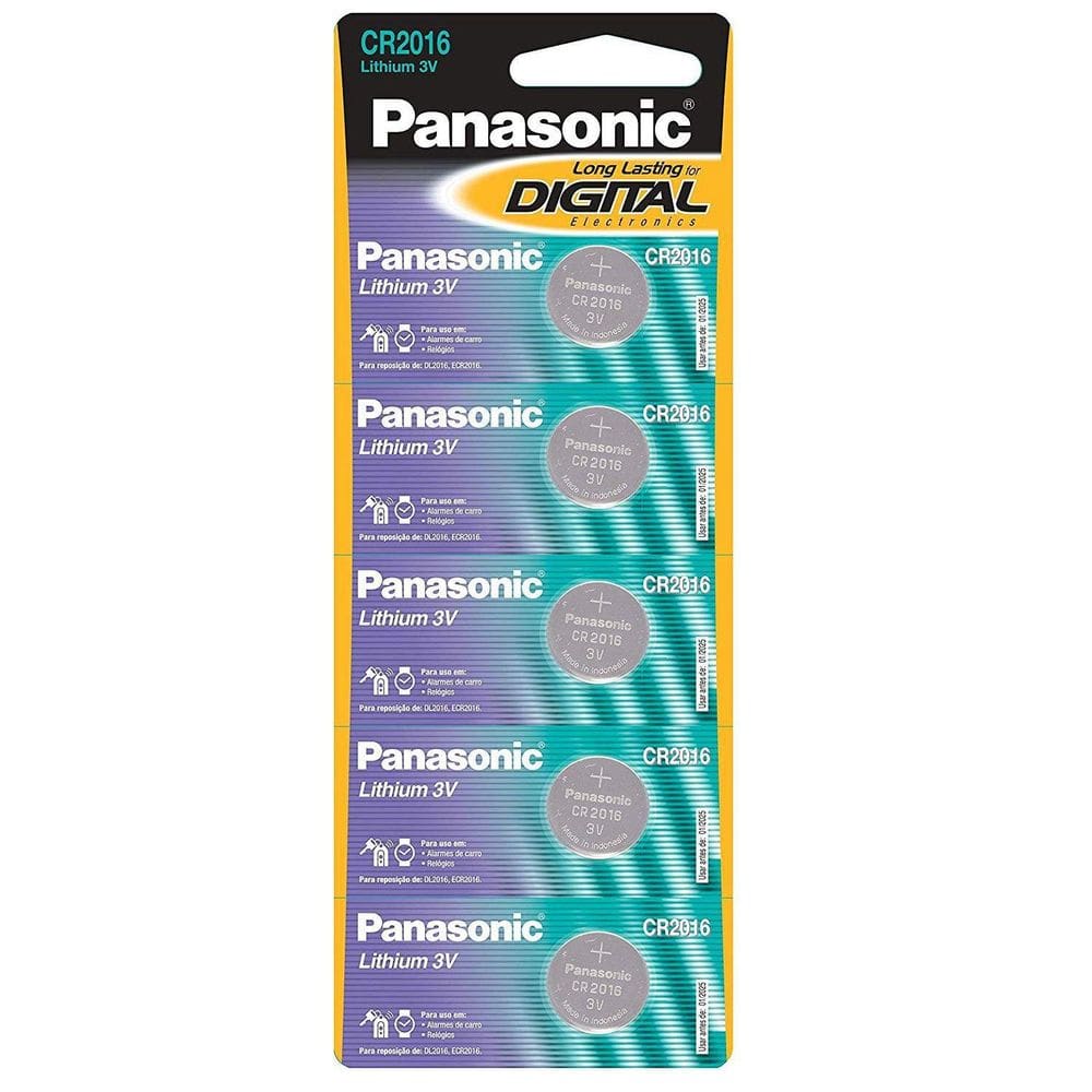 Kit 5X Baterias Cr2016 3V Panasonic