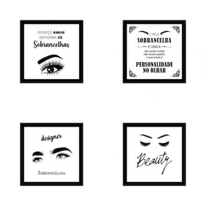 Kit De Quadros Decorativos Em Mdf Designer Sobrancelhas 28