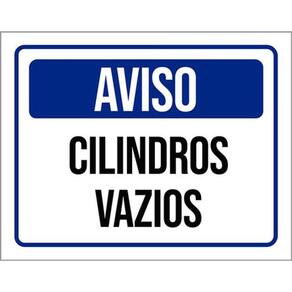 Kit 3 Placas De Sinalização Segurança Aviso Cilindros Azul