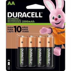 Pilha Recarregável Aa 2500-Mah Cartela C/4 Pilhas Duracell