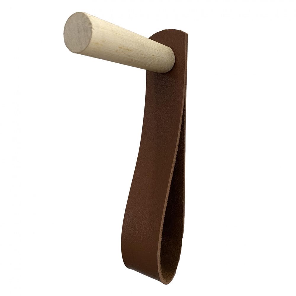 Gancho Pinus Bastão Com Courino Caramelo