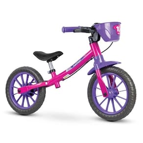 Bicicleta Aro 12 Balance Sem Pedal Rosa/violeta