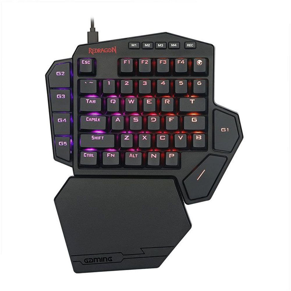 Teclado mecanico Redragon Diti one hand RGB, K585RGB