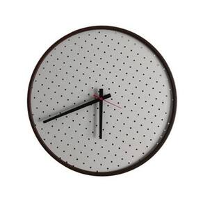 Relógio Round Marrom Mostrador Branco Perfurado 50 Cm