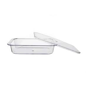 Kit 03 Travessa Retangular Cristal Transparente Tampa 17X27