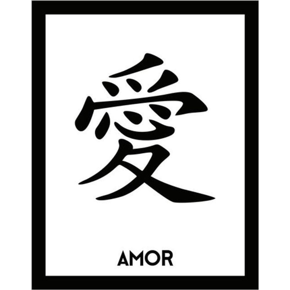 Kit 3 Placas Sinalização - Kanji Amor