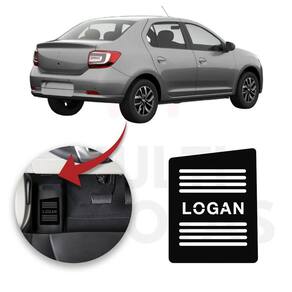 Descanso De Pé Renault Logan 2014 A 2022 Aço Escovado Preto