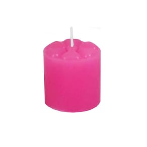 Vela Noturna 12 unidades Rosa 5x5cm Decoração Festa Casa