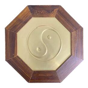 Quadro Feng Shui Meditação Zen Madeira 18 Cm - Escolha A Cor
