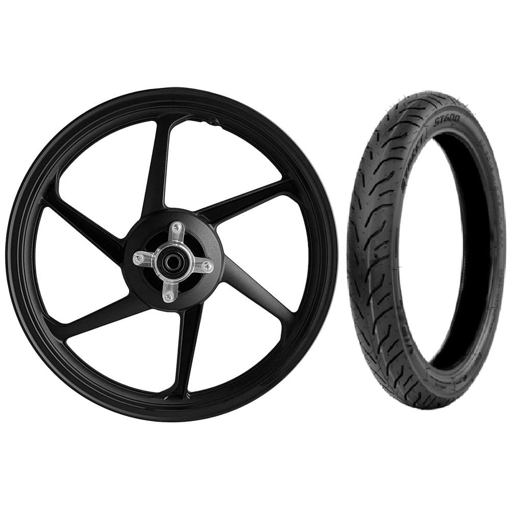 Roda Fan 125 6 Palitos + Pneu Vipal St600 90/90-18