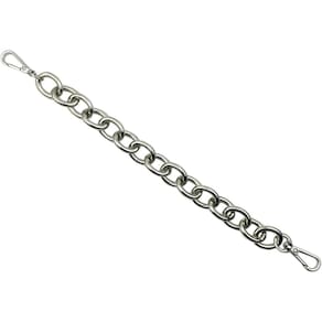 Alça De Bolsa Corrente De Metal Com Mosquetão Prata 30Cm