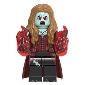 Boneco Blocos De Montar Zumbi Scarlet Witch Edição Especial