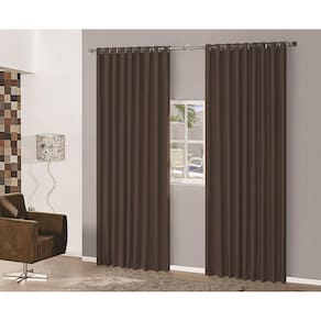 Cortina Blackout Em Tecido 2,00X1,80 Corta Luz Marrom