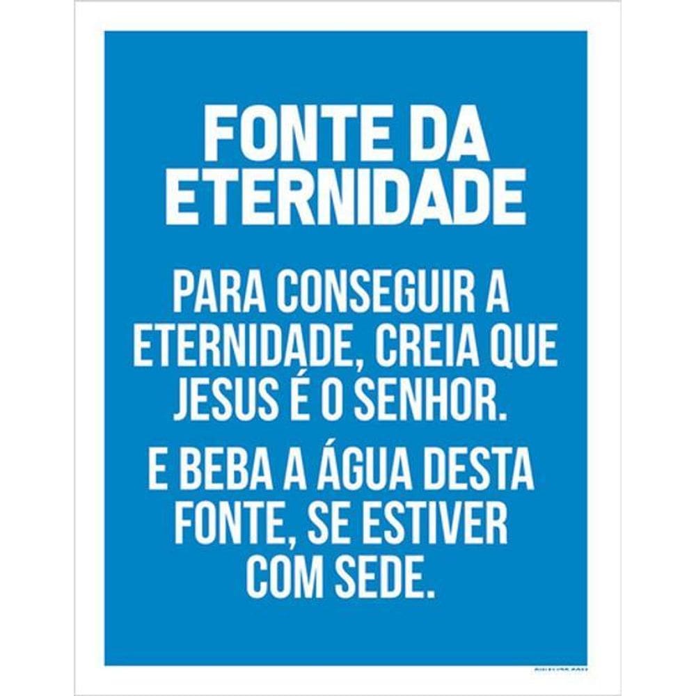 Kit 5 Placa Gospel Fonte Da Eternidajesus É O Senhor36X46