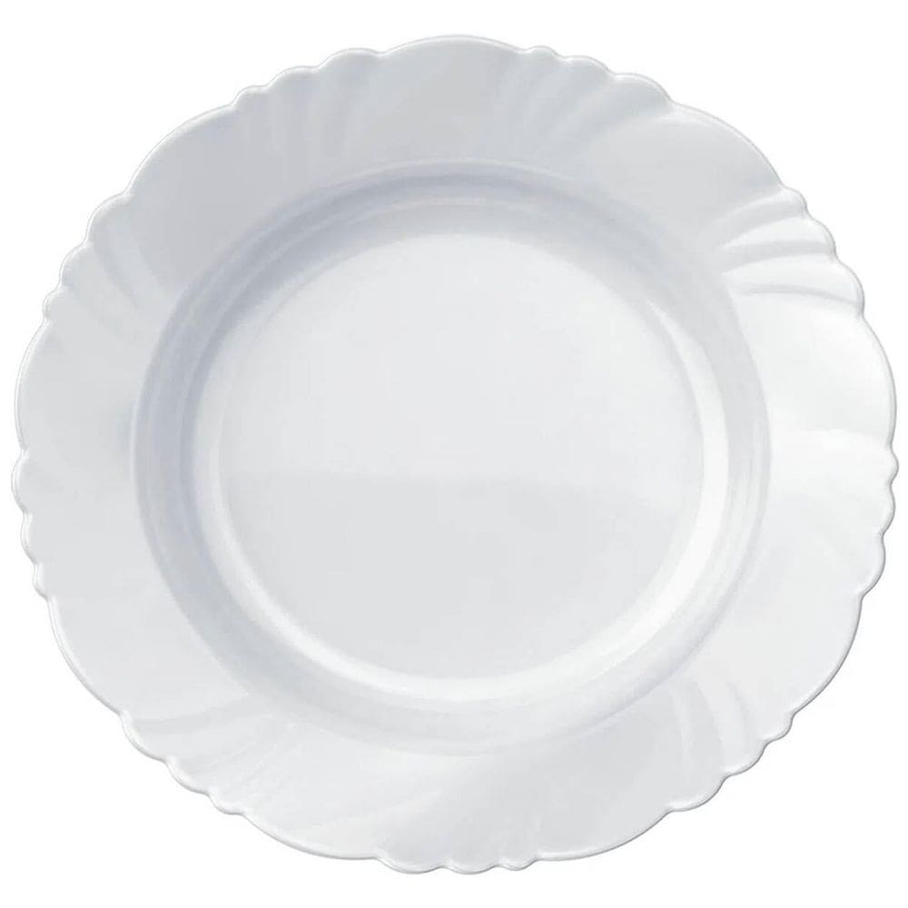 Jogo de Pratos Fundo Duralex Opaline Pétala 23,5 cm 12 Peças - Nadir