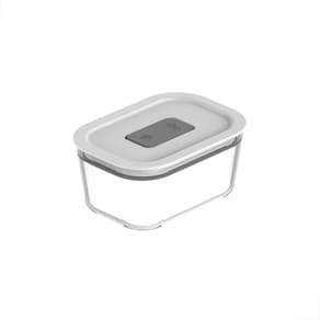 Pote De Vidro Marmita Hermético Fresh Lock Branco 370Ml