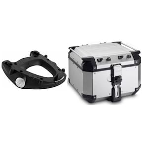 Bau 42L Aluminio Polido Obkn42a Br R1250 Gs Cb 500X Versys 650 Himalayan F850 Gs Tiger 900 Nc 750X+Base Givi M5