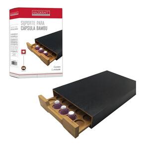 Suporte P/ 40 Capsula Café Nespresso Madeira Bambu Mesa 40cm