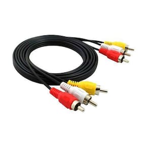 Cabo De Video 3Rca X 3Rca 1.5M Preto