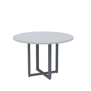 Mesa de Reunião Redonda 100cm Mrr1100p25tub Cinza/Grafito