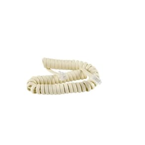 Cordão Espiral Para Interfone 4P 4C 2 Metros Bege