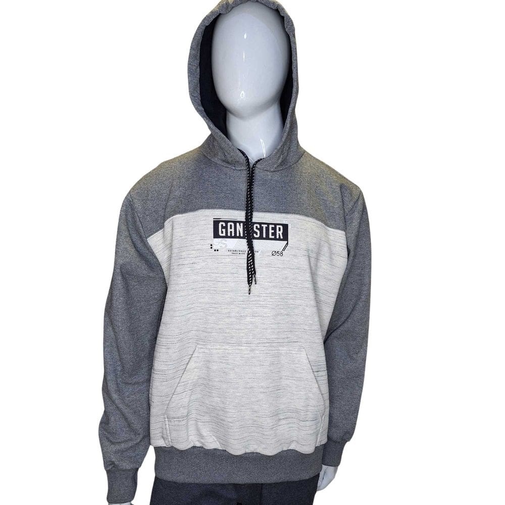 Moletom Masculino da Gangster, Branco com cinza