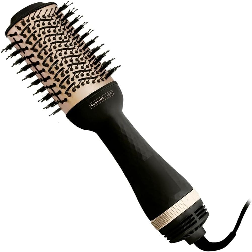 Escova Secadora 3 em 1 Mallory Sublime Liss 3 Temperaturas Preto/Dourado 110v