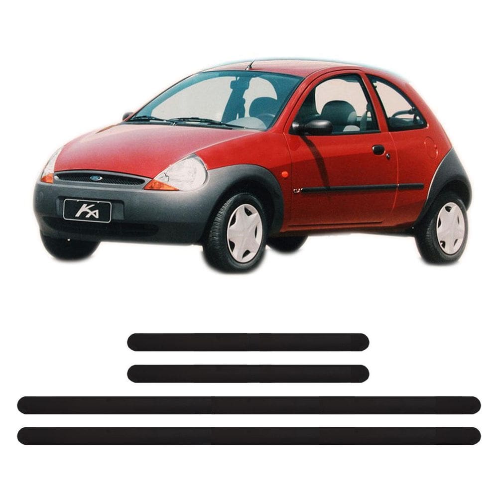 Friso Lateral Borrachão Ford Ka 1997-2007 2P - Preto Fosco