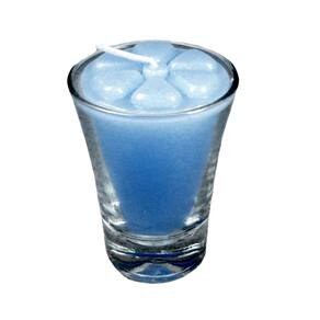 Kit 6 velas azul claro 7 cm no copinho 12 h decoração festa