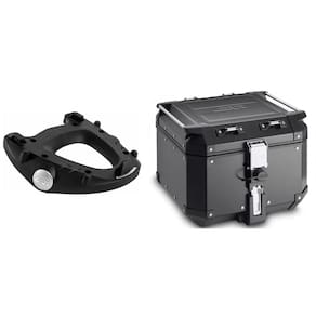 BAU BAULETO TRASEIRO PRETO 42L OBKN42B HIMALAYAN TIGER 1200 F850 GS Versys 650 CRF 1100LR NC 750X + BASE GIVI M5