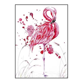 Quadro Decorativo Barcelona Flamingo 50X70 Cm