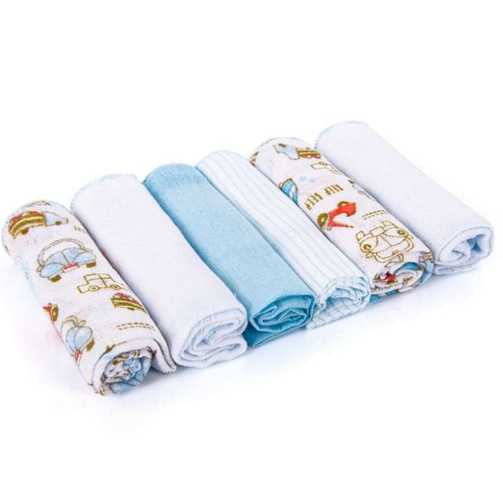 Babetes Estampadas Karinho Papi 100% Algodão 6 Unid. 30cm
