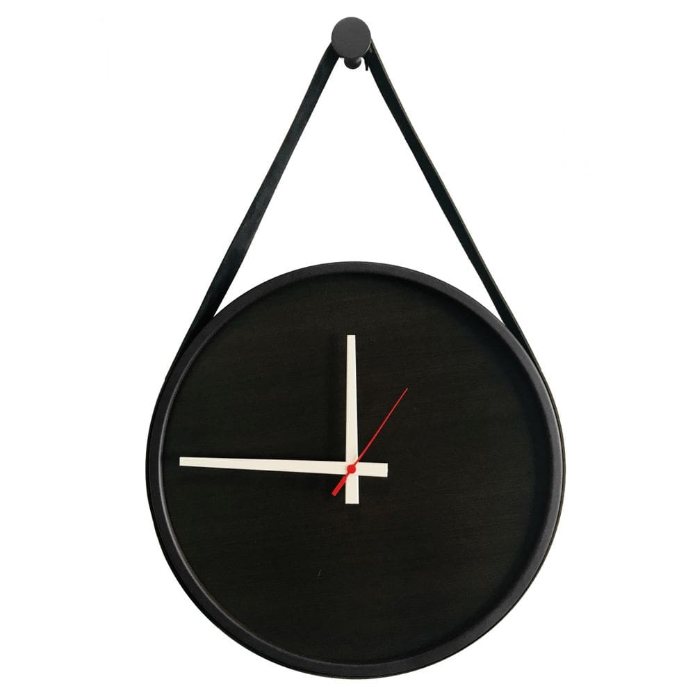 Relógio Adnet Preto Alça Preta Mostrador Preto 40Cm