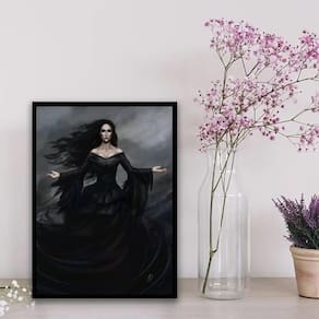 Quadro Umbanda Maria Mulambo 33X24Cm Vidro Preta