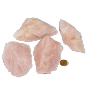 05 Cristal Rosa Pedra Bruto 300 a 400g 10 a 15cm Tipo B